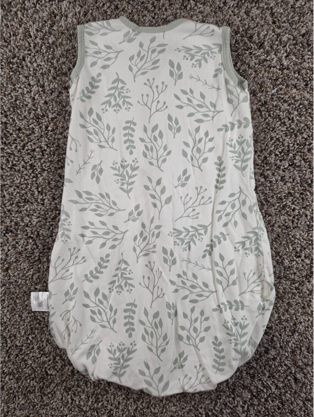 Yoofoss Baby Sz 0-6M Sleep Sack Sage Green White Leaf Print Unisex - Picture 3 of 3